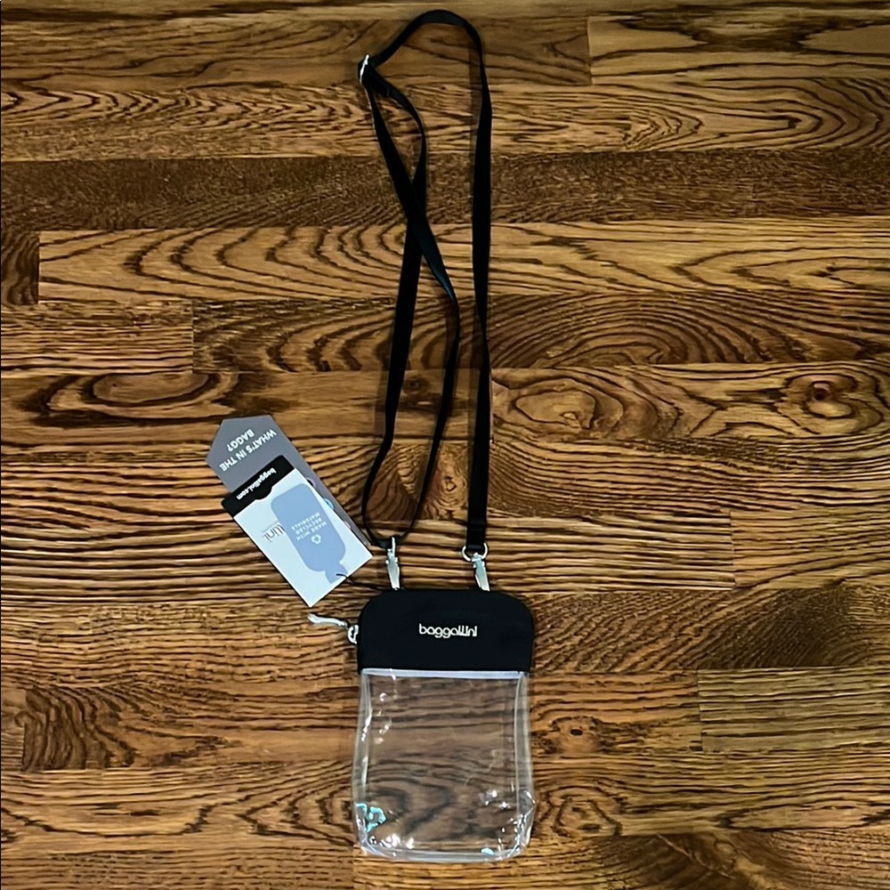 Baggallini Transparent Crossbody with Black Accents